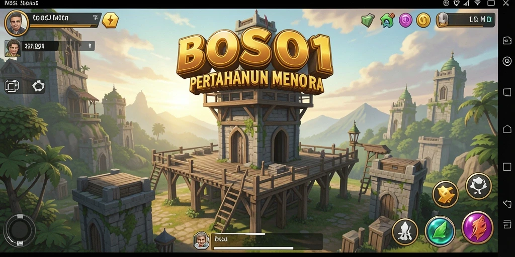 Screenshot menampilkan aksi pertempuran sengit di game Tower Defense.