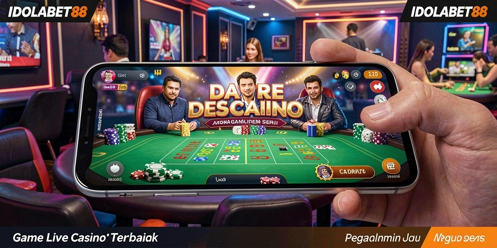 Gameplay Live Casino di IDOLABET88 dengan dealer langsung dan pengalaman mendebarkan.