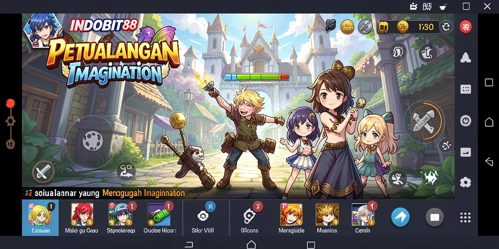 Gameplay seru dalam INDOBIT88 dengan karakter anime ikonik.
