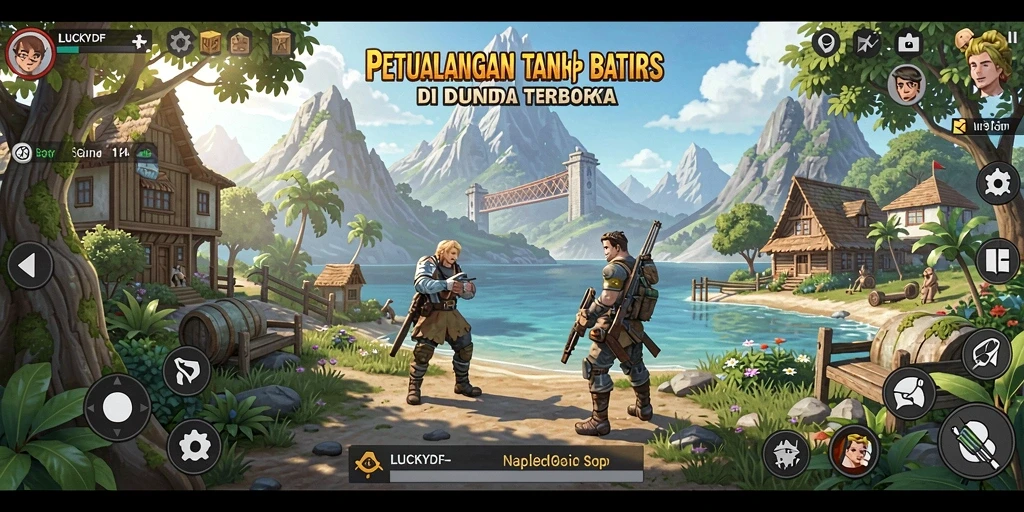 Gameplay Open World di LUCKYDF menunjukkan kebebasan eksplorasi yang menakjubkan.