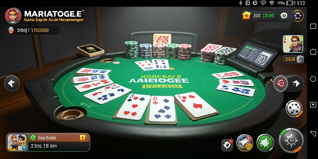 Screenshot gameplay MARIATOGEL yang menunjukkan suasana bermain Gaple.