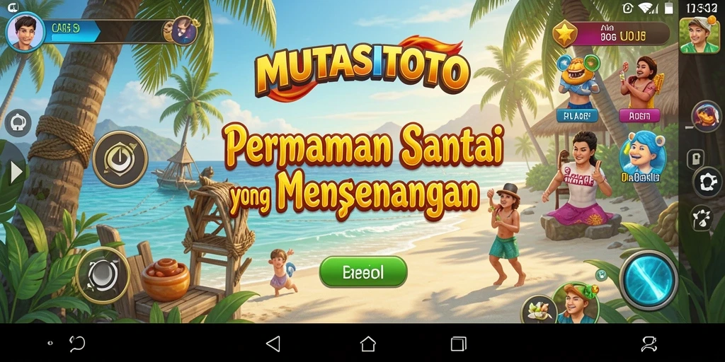 Tampilan gameplay MUTASITOTO yang ceria dan interaktif.