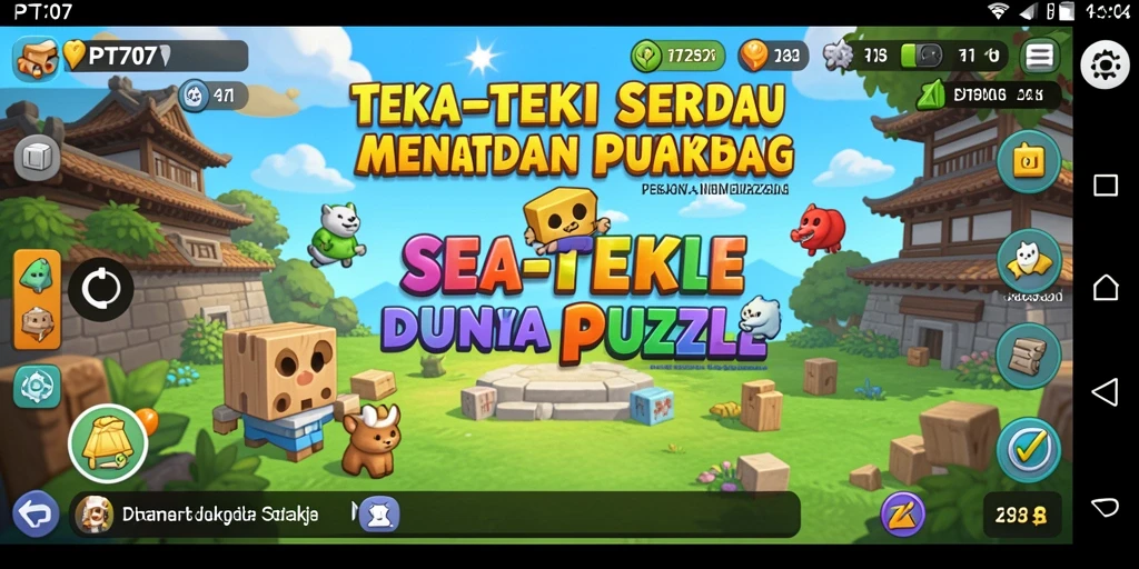 Tampilan permainan PT707 dengan berbagai teka-teki menantang.