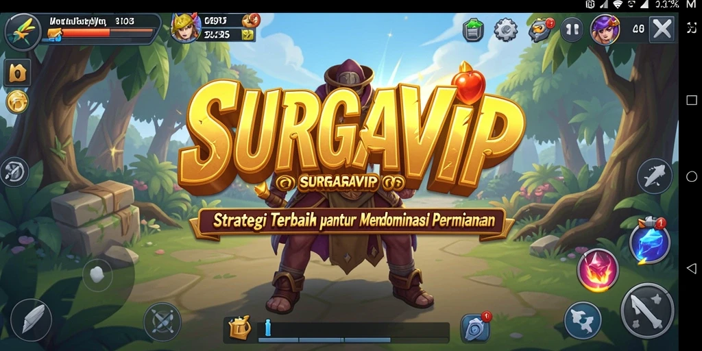 Tangkapan layar SURGAVIP menampilkan pertempuran strategis yang mendebarkan.